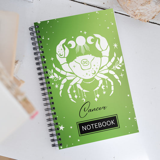 Cancer Zodiac Sign Spiral Notebook