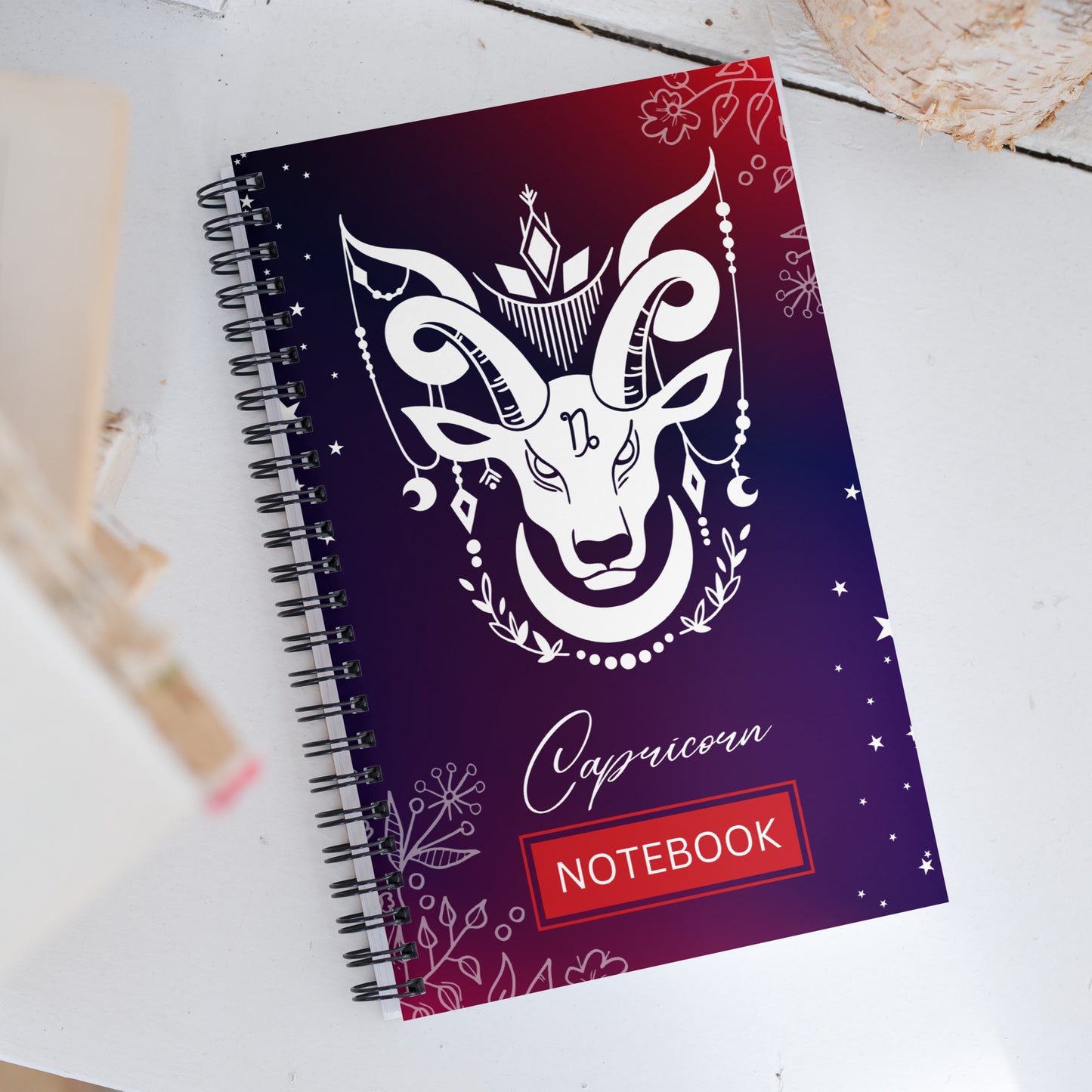 Capricorn Zodiac Sign Spiral Notebook