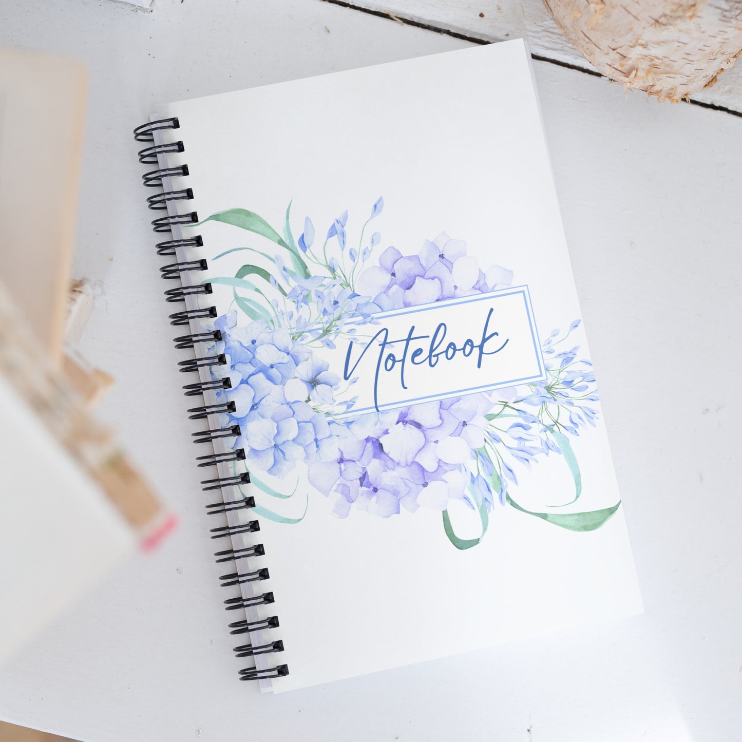 Blue Floral Spiral Notebook