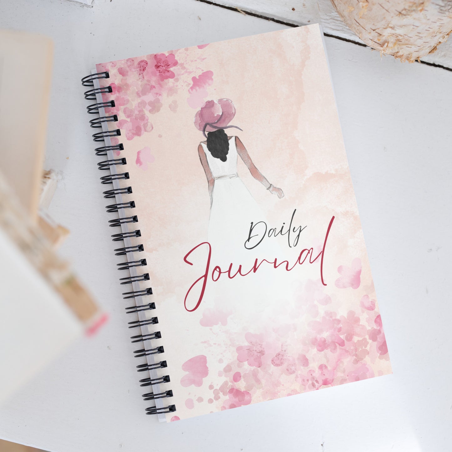 Pink Daily Journal Spiral Notebook