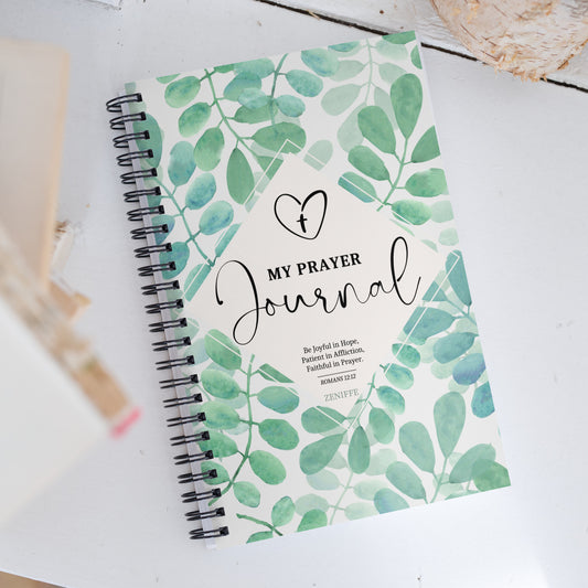 My Prayer Journal Romans 12:12 Spiral Notebook