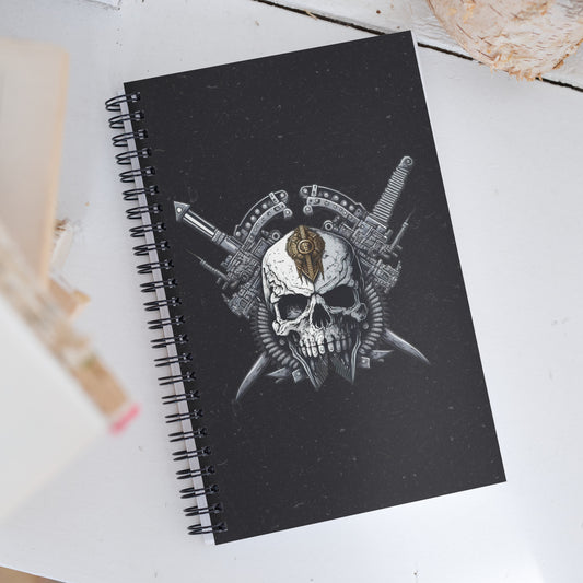 Skull And Sword Spiral Notebook