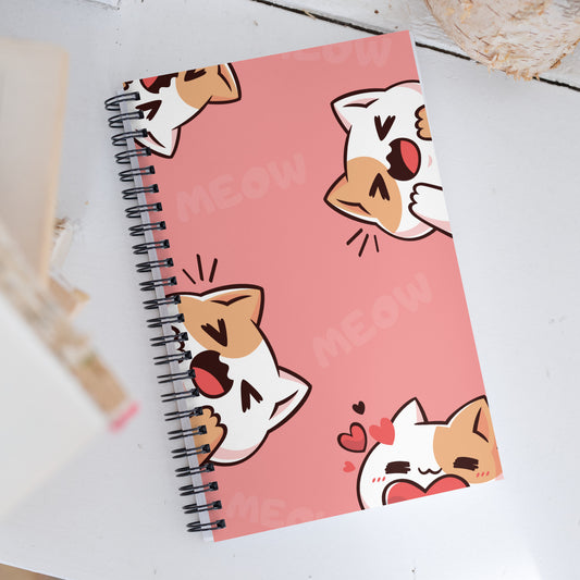 Meow Meow Spiral Notebook