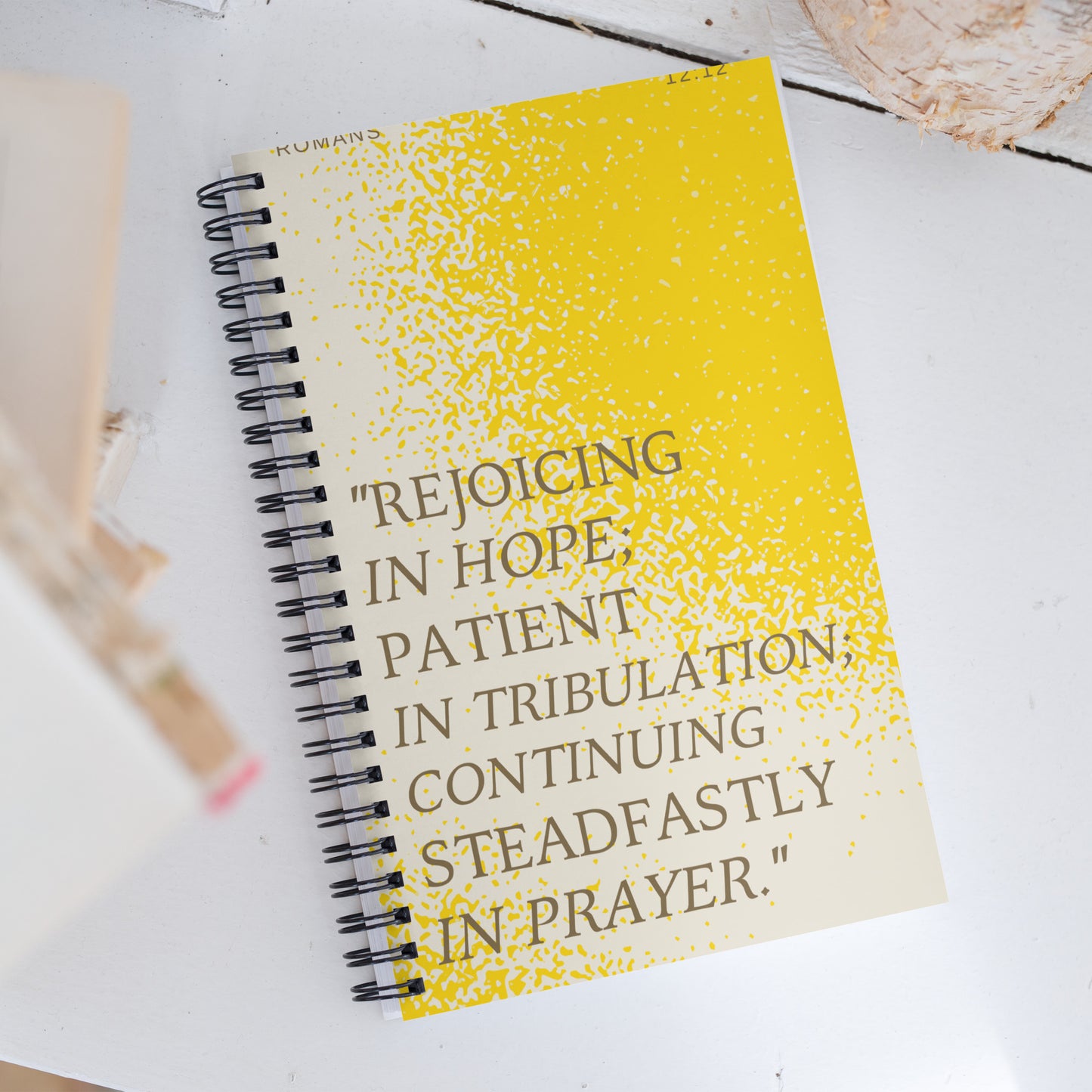 Romans 12:12 Spiral Notebook