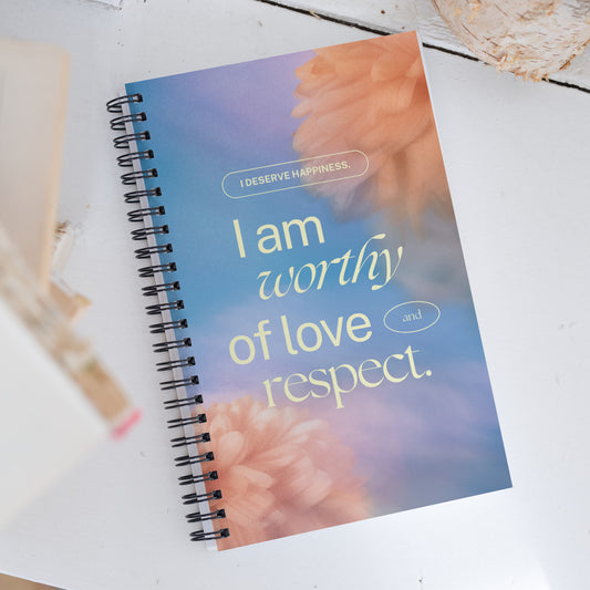 I Deserve Happyness Spiral Notebook